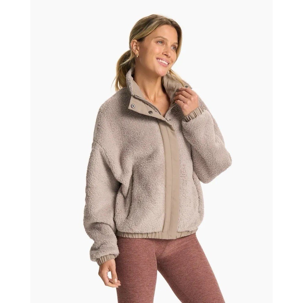 Vuori Women's Cozy Sherpa Jacket Graphite Fleece Full Zip XL Gorpcore VW530